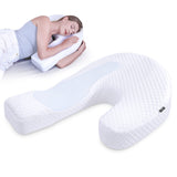 1 x RAW Customer Returns HOMCA U-Shaped Sleeping Pillow, Memory Foam Side Sleeper, Ergonomic Pillow Designed for Side Sleepers, Relieve Cervical Pressure, Anti-Numbness - RRP €47.6