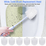 11 x RAW Customer Returns FIGFYOU 6 pieces WC replacement brush head toilet brush head toilet brush head white toilet brush plastic replacement brush replacement toilet brush with thread replacement toilet brush for all common toilet brushes - RRP €175.89