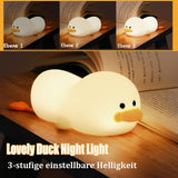 4 x Brand New Duck Lamp, Silicone Touch Night Light with 3 Level Dimming, 7 Color Changing Animal Lamp with Remote Control, Timed Night Lights for Children, Touch Control, Type-C Rechargeable, Gifts - RRP €81.6