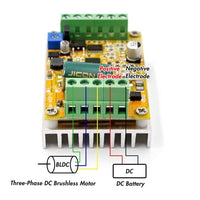 1 x RAW Customer Returns Hailege 380W PWM DC Brushless Electric Motor Speed Controller with Hall-Less 6.5-50V - RRP €21.17