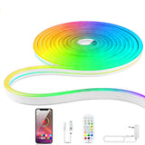 1 x RAW Customer Returns RGB LED strip 5m, 12V neon strip with Bluetooth app control, color changes, music synchronization for interior decorations - RRP €39.32