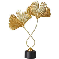 3 x RAW Customer Returns Creative Ginkgo Leaf Statue Decorative Statue Home Desktop Crafts Wrought Iron Desktop Artwork Creative Sculptures Metal Leaves Decoration for Living Room Hallway Bedroom Desktop Decor Housewarming Gift - RRP €50.61