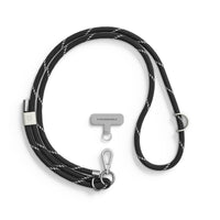 1 x RAW Customer Returns RhinoShield Braided Lanyard for Hanging Adjustable length, buckles for hanging accessories such as Airpods, made from recycled materials lanyard adapter included - midnight black - RRP €37.99