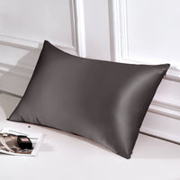 1 x RAW Customer Returns THXSILK 22 Momme Silk Pillowcase - 100 Silk Pillowcase Sofa Cushion Cover - Anti Mite Zipper Silk Pillowcase - Charcoal 40 x 80 cm - RRP €30.24