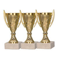 1 x RAW Customer Returns Larius Winner Cup - Football Honor Trophy Gift with Desired Text without Desired Text, Gold  - RRP €11.9