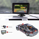 1 x RAW Customer Returns Jansite Rear View Camera with Monitor 4.3 Rear View Camera IP68 Waterproof Night Vision Kit Parking Aid System - RRP €40.33