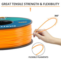 1 x RAW Customer Returns GIANTARM ABS Filament 1.75 mm, 3D printer filament 1 kg, 1 spool, diameter tolerance - 0.02 mm, ABS Orange - RRP €21.99