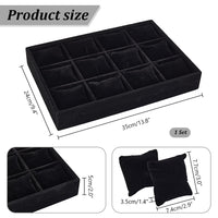 1 x RAW Customer Returns PH PandaHall 12 Slot Black Velvet Watch Jewelry Display Watch Tray Jewelry Watch Display Box Jewelry Trays for Watch Bands Jewelry Holder - RRP €35.29