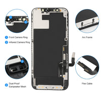 1 x RAW Customer Returns TSIOFO LCD Display Screen for iPhone 12 12 PRO 6.1 Inch, for iPhone 12 12 PRO LCD Screen Touch Screen Digitizer Assembly with Full Repair Kit Screen Protector - RRP €39.9