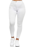 1 x RAW Customer Returns Elara Women s Jeans High Waist Slim Fit Chunkyrayan JS710-1 White 42 XL  - RRP €27.18