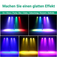 1 x RAW Customer Returns HOLDLAMP 8 pieces 36 LED par spotlight stage light, RGB LED par spotlight party lights with remote control DMX512 disco light for bar DJ show disco birthday Halloween Christmas - RRP €196.99