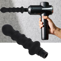 1 x RAW Customer Returns Fascia gun head attachment massage gun replacement head, deep tissue massager attachment percussion washable silicone muscle massager replacement head black caliber 18-19mm  - RRP €18.73