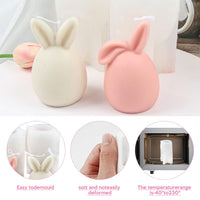 2 x RAW Customer Returns 2 pieces silicone mold rabbit, 3D Easter bunny silicone mold, silicone mold Easter, DIY rabbit silicone mold baking mold, silicone mold Easter bunny for cakes, chocolate, DIY soap, soy wax candles, Easter gifts - RRP €30.24