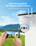 1 x RAW Customer Returns blurams outdoor surveillance camera WiFi, 2K camera surveillance outdoor, PTZ WiFi camera outdoor with colored night vision, 2-way audio, motion detector, IP66 waterproof, alarm message, APP remote access - RRP €69.99