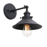 1 x RAW Customer Returns Phansthy Black Color Vintage Industrial Metal Wall Lighting Edison Lamp Retro Wall Lamp Shade Loft Coffee Bar Wall Lights - RRP €53.44