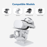 1 x RAW Customer Returns  Upgraded Version KIWI design VR Stand Accessories Compatible with Quest 2 Quest 1 Rift S Valve Index HP Reverb G2 PSVR 2 Pico 4 Headsets and Touch Controllers White  - RRP €39.64