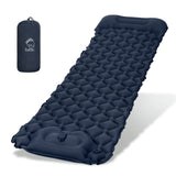 1 x RAW Customer Returns Grassman Sleeping Mat Self-Inflating Inflatable, Outdoor Sleeping Mat with Pillow Ultralight, Camping Sleeping Mat with Foot Pump, Small Pack Size Air Mattress Waterproof for Hiking Camping Blue - RRP €27.3