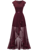 1 x RAW Customer Returns Dressystar Women Elegant Evening Dresses Wedding V-Neck Ball Gowns Maxi Long Bridesmaid Dress Burgundy S - RRP €63.52