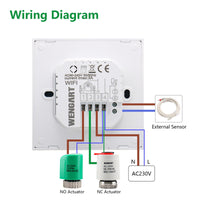 1 x RAW Customer Returns Wengart WG611 WiFi Thermostat, Hot and Cold Mode AC230V Max3A 2.4GHz Tuya App for Underfloor Heating, Compatible with Alexa Echo Google Home Water Heating 011  - RRP €40.32