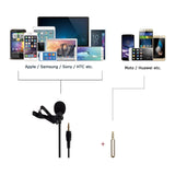 3 x RAW Customer Returns Lavalier microphone for mobile phone and PC, 2M mini omnidirectional condenser lapel mic with 2 transformations, perfect for interviews, video conferences, podcasts, dictation etc., auxiliary - RRP €29.31