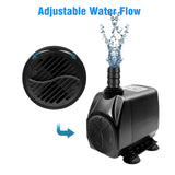 1 x RAW Customer Returns Aquarium Pump 35W 2500L H Pond Pump Water Pump Small Fountain Pump with 3 Nozzles 13mm 16mm 19mm for Pond Fountain Aquarium Garden - RRP €24.19