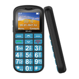 1 x RAW Customer Returns uleway senior mobile phone with large buttons and without contract, dual SIM pensioner GSM senior mobile phone with SOS emergency call button large button mobile phone with charging station-blue - RRP €26.54