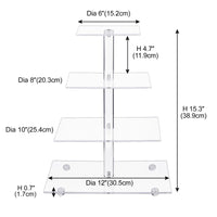 1 x RAW Customer Returns ECOSEAO 4 Tier Cupcake Stand Clear Square Acrylic Cupcake Tower Cake Stand for Wedding Birthday 12 inch  - RRP €23.99