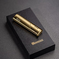 1 x RAW Customer Returns Bloomint storm lighter jet flame gold elegant windproof lighter refillable storm lighter gas refillable without gas  - RRP €14.95