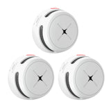 1 x RAW Customer Returns Smoke detector set of 3, AEGISLINK 10-year battery mini photoelectric fire detector, fire detector with test mute button, low battery warning, S500 - RRP €32.26