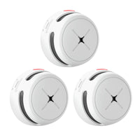 1 x RAW Customer Returns Smoke detector set of 3, AEGISLINK 10-year battery mini photoelectric fire alarm, fire detector with test silence button, low battery warning, S500 - RRP €39.99