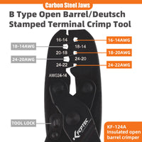 1 x RAW Customer Returns KF CPTEC Molex Crimping Tool - Open Barrel Crimping Tool Deutsch, Crimping Range 0.2-2.0 mm , Flat Pin Terminals Crimping Tools for Deutsch, Molex, Delphi, AMP Tyco Terminals, Motorcycle Bullet Terminal - RRP €24.0