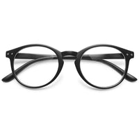 1 x RAW Customer Returns KOOSUFA Fashion Anti Blue Light Reading Glasses Spring Hinge Women Men Round Reading Aids Vision Aid Anti Fatigue Glasses 1.0 1.25 1.5 1.75 2.0 2.25 2.5 2.75 3.0 3.5 4.0 1x Matt Black, 3.5  - RRP €14.99