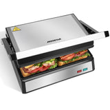 1 x RAW Customer Returns Aigostar Hett pro - contact grill for sandwiches, steak and as a panini grill, sandwich maker with non-stick coating, 1500W panini grill with removable oil collection box, 180 opening. - RRP €36.29