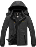 1 x RAW Customer Returns GEMYSE Men s Waterproof Mountain Ski Jacket Winter Outdoor Windproof Fleece Coat with Hood Iron Grey,S  - RRP €89.98