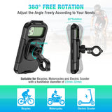 1 x RAW Customer Returns ENONEO Waterproof Motorcycle Smartphone Holder 360 Degree Universal Bicycle Cell Phone Holder with Touch ID Face ID Bike Smartphone Holder for 4.5 to 6.1 Inch Phone S, Black  - RRP €24.99