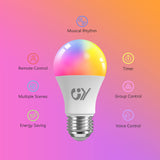 1 x RAW Customer Returns GY Alexa Light Bulb Smart Lamp E27 A60 9W 850lm, Alexa Accessories WLAN Light Bulb Compatible with Google Home 2.4 GHz, RGB Dimmable Warm White-Cold White and Multi-Color Bulb, 6 Pack - RRP €46.99