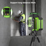 1 x RAW Customer Returns Huepar 3 x 360 Green Self-Leveling Laser Level 3D Tri-Plane Leveling and Alignment Laser Tool, 2 Lithium Batteries with Type-C Cable and Magnetic Holder, Hard Case-LS03CG - RRP €183.97