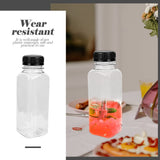 3 x Brand New Mobestech 8 Empty Plastic Juice Bottles with Caps 300ML Reusable Water Bottles Clear Drink Containers with Black Lids for Juice Drinks and Others - RRP €57.6