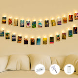 1 x RAW Customer Returns bitjam LED photo clips fairy lights for room decoration, 3M 30LED fairy lights with 15 clips photos fairy lights wall battery-operated fairy lights pictures for walls, windows, Christmas, warm white - RRP €9.56