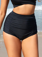 1 x RAW Customer Returns SHEKINI Women s Swimming Trunks Swimwear Super High Waist Sport Bikini Bottoms Summer Classic Black Abdominal Control Swimming Shorts Swimsuit for Women M, Black  - RRP €25.67