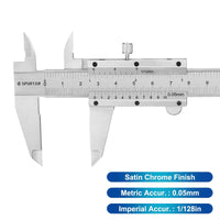 1 x RAW Customer Returns Spurtar caliper 150 mm analog caliper 1 20 Vernier reading 0.05 mm - precision stainless steel analog caliper with locking screw, thread table including case - RRP €19.27