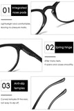 1 x RAW Customer Returns KOOSUFA Fashion Anti Blue Light Reading Glasses Spring Hinge Women Men Round Reading Aids Vision Aid Anti Fatigue Glasses 1.0 1.25 1.5 1.75 2.0 2.25 2.5 2.75 3.0 3.5 4.0 1x Matt Black, 3.5  - RRP €14.99