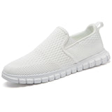 1 x RAW Customer Returns Oltyutc Shoes on Men Breathable Sneakers Breathable Casual Loafers Walking Shoes White 42 EU - RRP €24.9