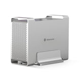 1 x RAW Customer Returns Yottamaster 2 Bay RAID Hard Drive Enclosure, Aluminum USB3.0 External SATA Hard Drive Enclosure for 3.5 inch Hard Drives Support RAID 0 1 SPAN, up to 32TB- DR2RU3-35  - RRP €109.99