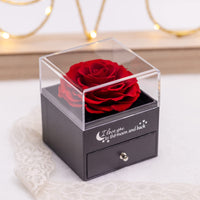 1 x RAW Customer Returns Yamonic Real Rose with Love You Necklace Jewelry Gift for Her, Eternal Love Rose for Valentine s Day Mother s Day Anniversary Birthday Gift for Women, Girlfriend, Wife, Mother - Red - RRP €32.99