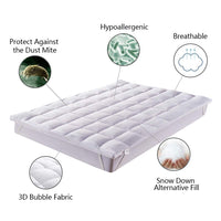 1 x RAW Customer Returns Bedecor underbed mattress topper soft topper, luxury 3D massage bubbles cover 160x200 cm - RRP €68.99