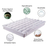 1 x RAW Customer Returns Bedecor underbed mattress topper soft topper, luxury 3D massage bubbles cover 140x200 cm - RRP €62.99