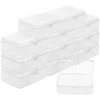 1 x RAW Customer Returns BELLE VOUS Small Plastic Storage Box Transparent with Hinged Lid 12 Pack 9 x 6 x 3.3 cm Mini Plastic Boxes for Small Beads, Pills, Jewelry, Screws Sorting Box, Craft Accessories - RRP €18.14