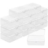 1 x RAW Customer Returns BELLE VOUS Small Plastic Storage Box Transparent with Hinged Lid 12 Pack 9 x 6 x 3.3 cm Mini Plastic Boxes for Small Beads, Pills, Jewelry, Screws Sorting Box, Craft Accessories - RRP €15.72