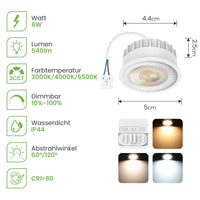 1 x RAW Customer Returns ALUSSO LIGHTING 6W LED Downlights, Pack of 6 - RRP €39.99